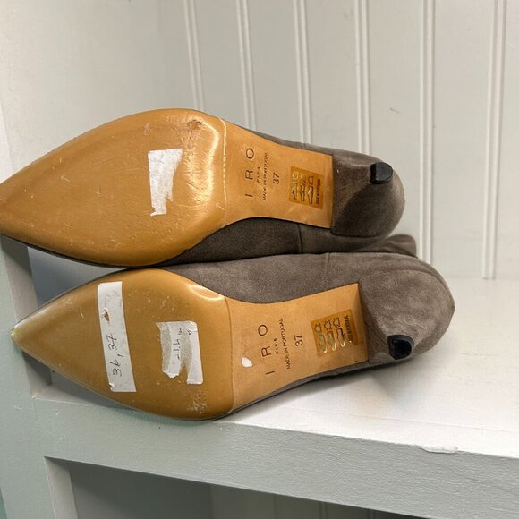 IRO Suede Pleated Accents Slouch Boots Women's Size: 7 - Picture 5 of 7